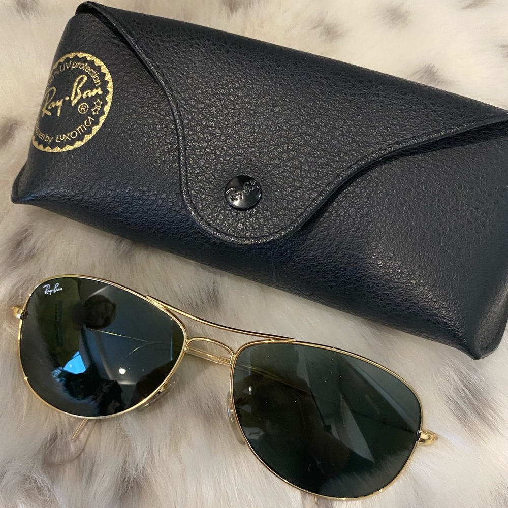 Ray Ban Cockpit Aviator Sunglasses & case